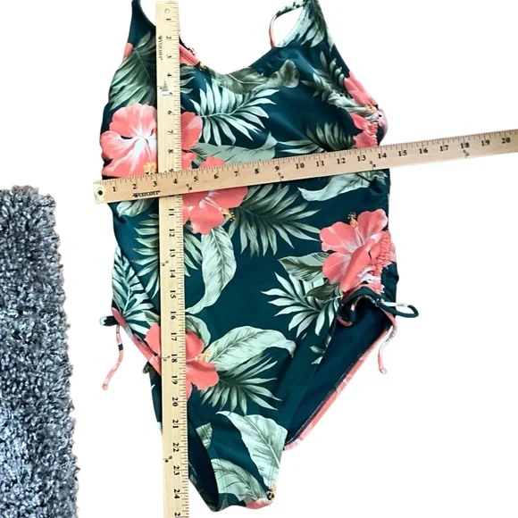 NWOT Kona Sol one Piece Tropical Print Swimsuit - Picture 7 of 12